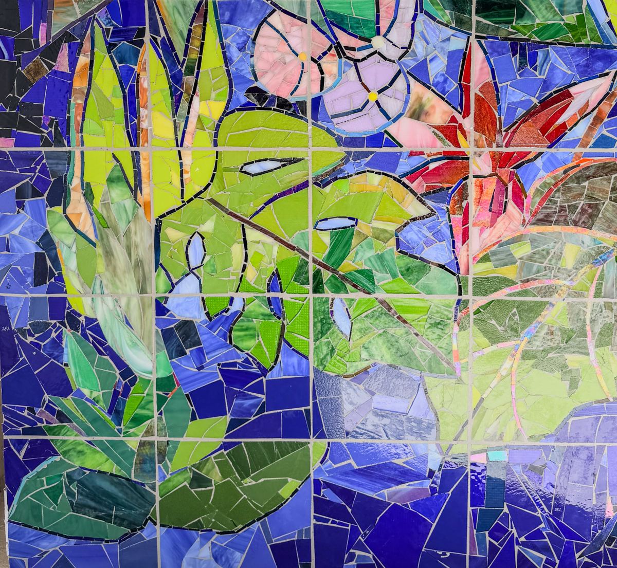 Sanibel Island glass mosaic project for Cape Dental Care, photo 7