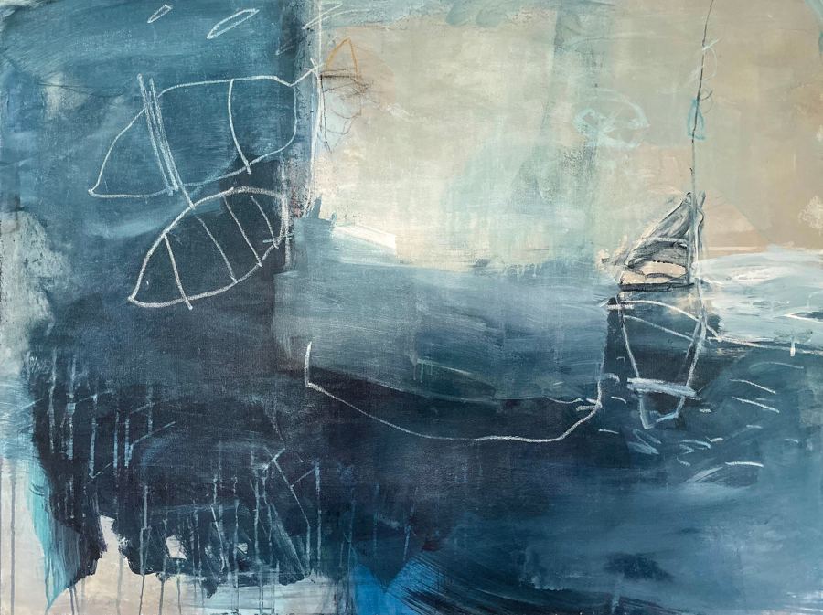 Boat Series, New Light, a painting by Mila Apperlo