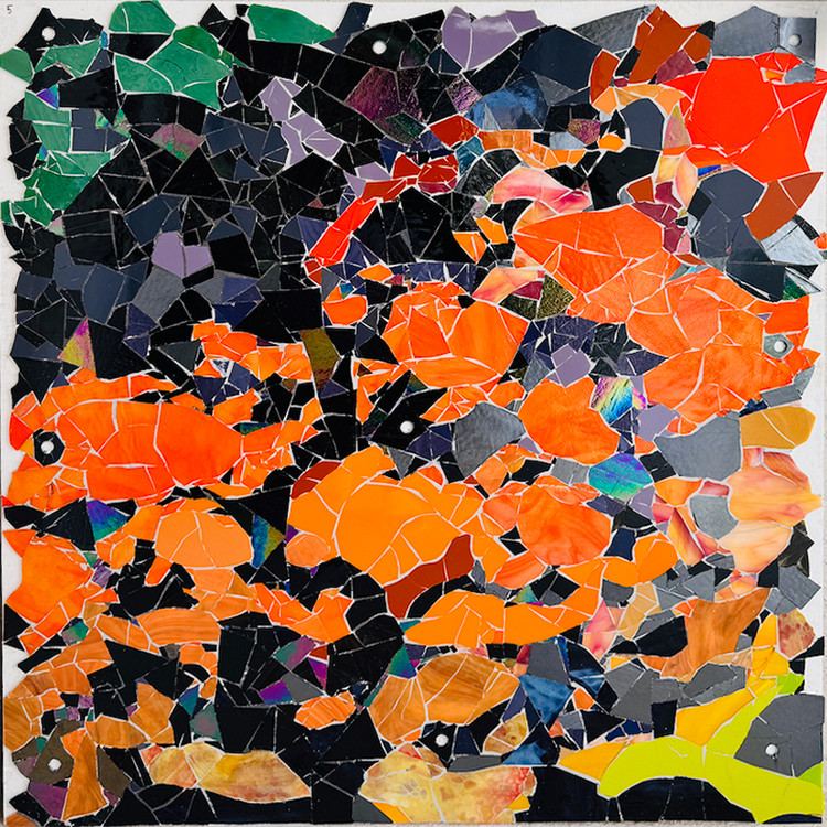 Living the Dream glass and mosaic mural, Miami Design District