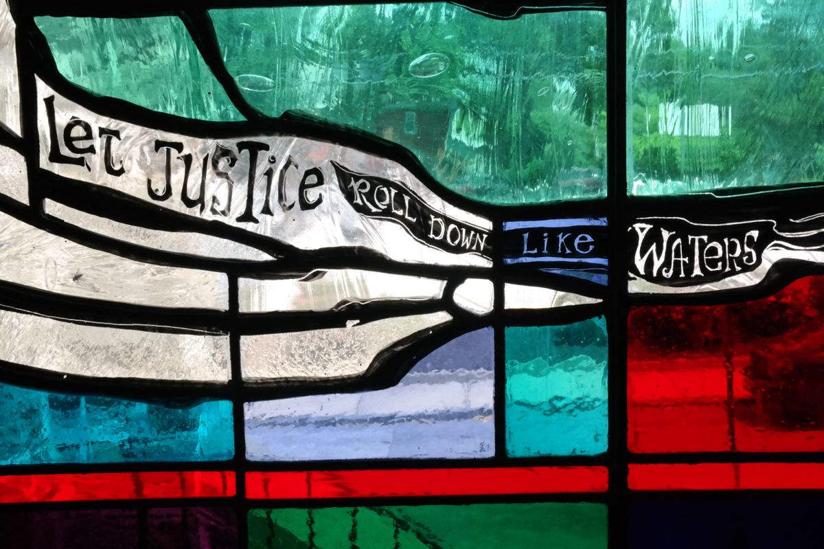 Stained glass at Westminster Presbyterian Church, Rodney Chapel in Wilmington, Delaware