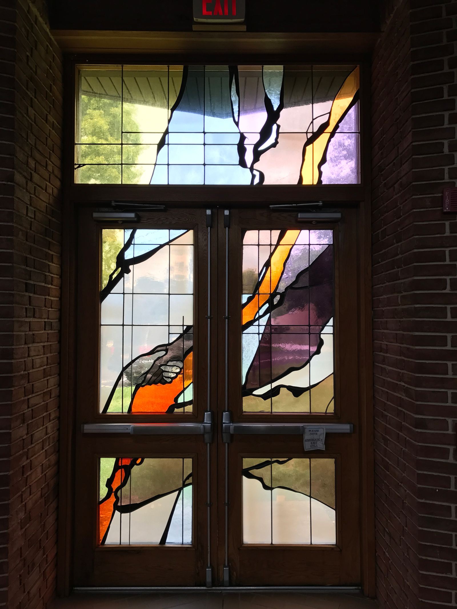 Stained glass at First Evangelical Lutheran Church in Ellicott City, Maryland, photo 1