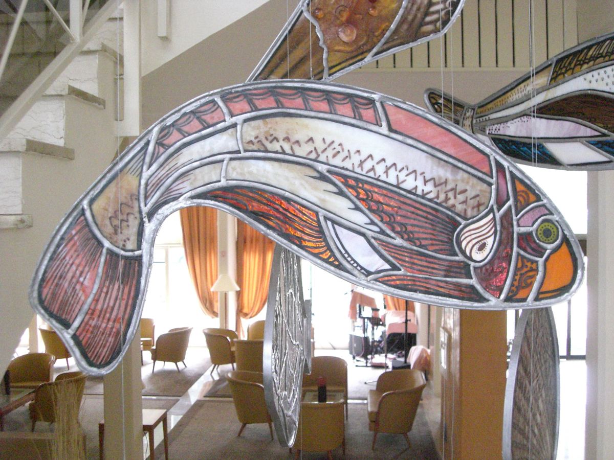 Stained glass at Hotel Melia Sol in Umago, Croatia, photo 9