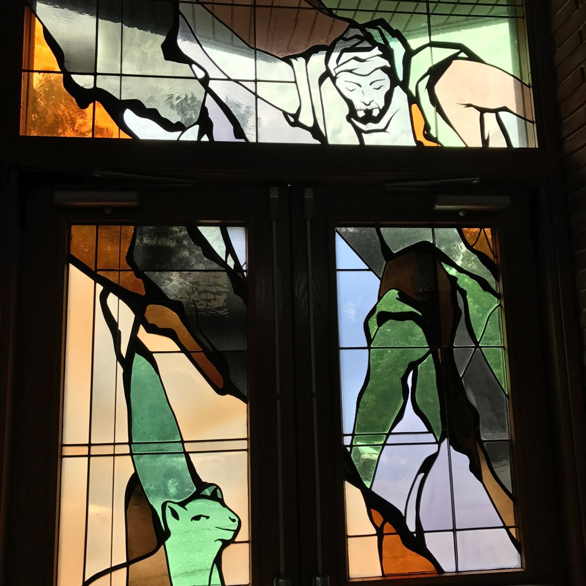 Stained glass at First Evangelical Lutheran Church in Ellicott City, Maryland, photo 4