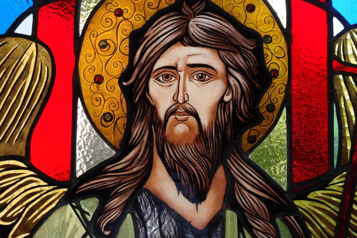 Stained glass at the Orthodox Church of the Archangel Michael in Hamburg, Germany, image 8
