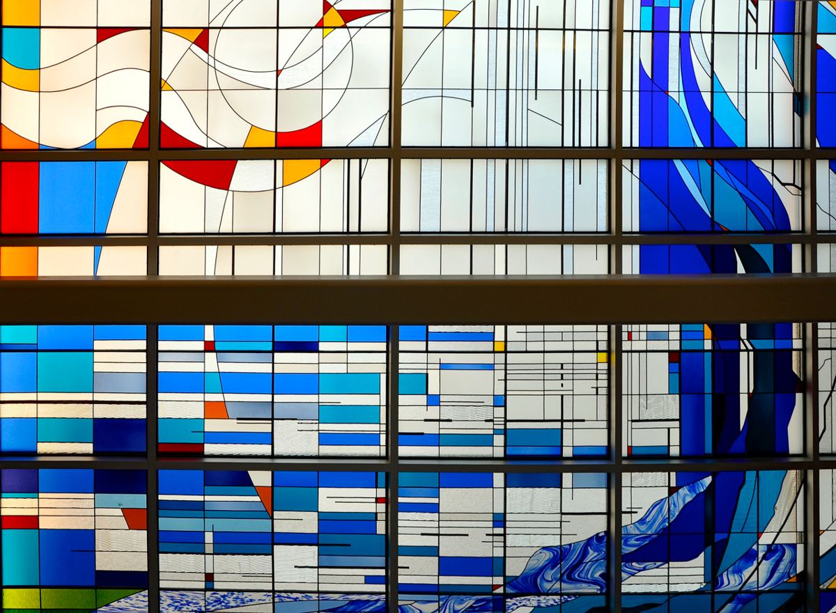 Stained glass at Saint Mary's Hospital in Grand Junction, Colorado, photo 7