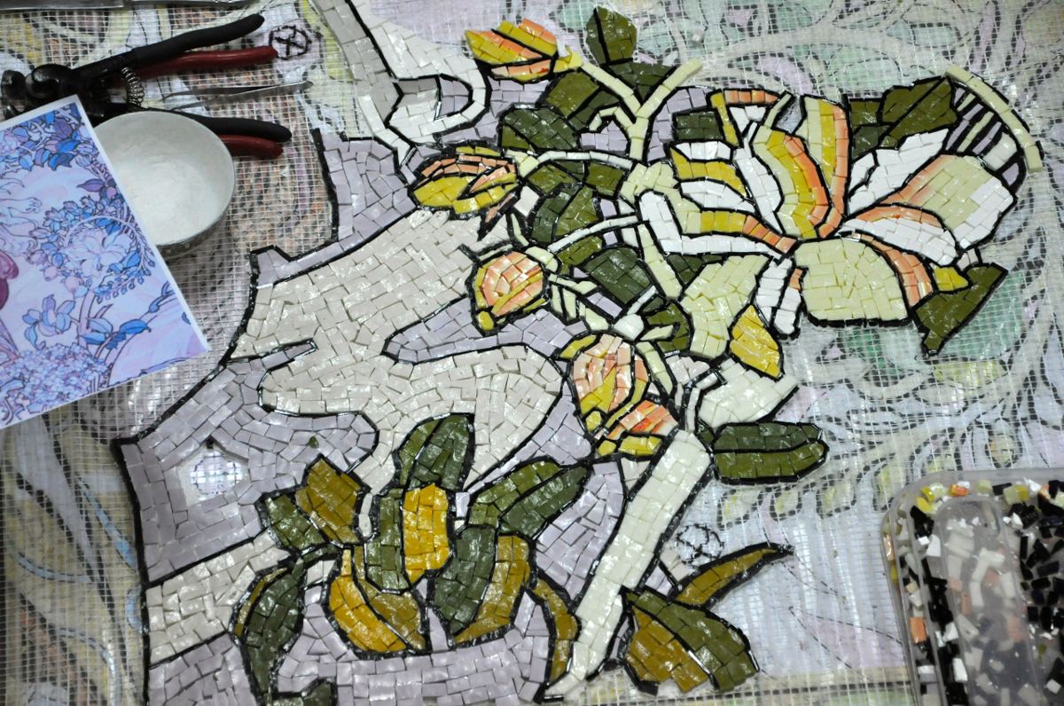 Smalti glass mosaic for a private residence near Moscow, Russia