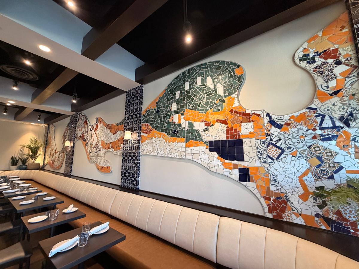 Custom tile mosaic project at Bulla Gastro Bar in Aventura, photo 9