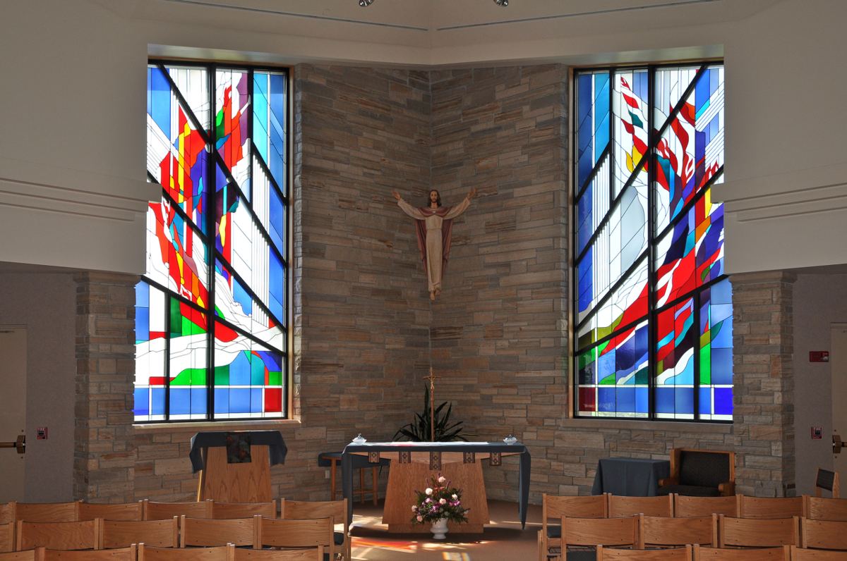 Stained glass at Immaculate Heart of Mary Church in Grand Junction, Colorado
