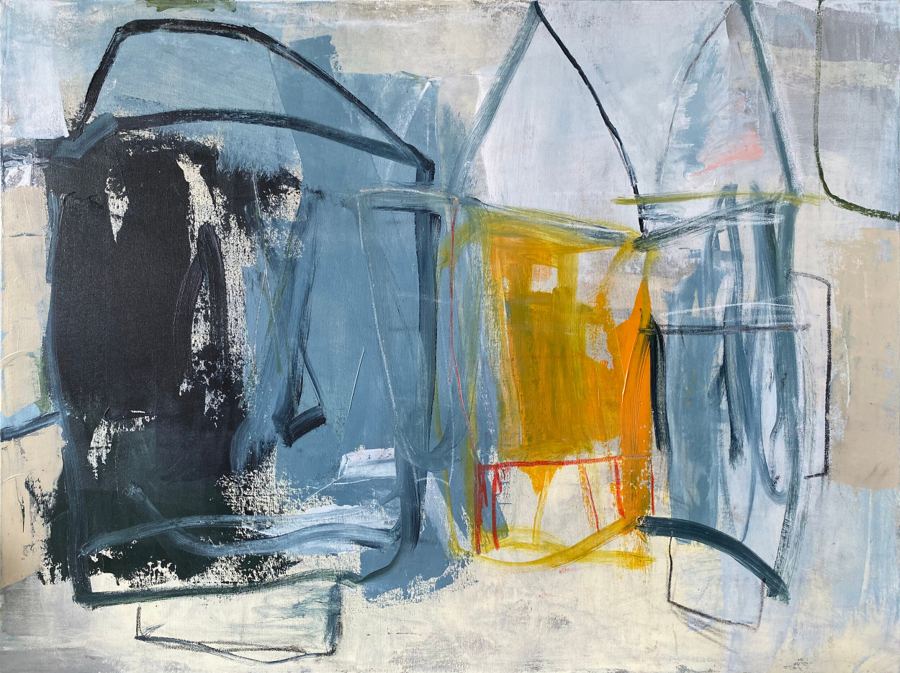 Boat Series, Barge In, an original painting by Mila Apperlo