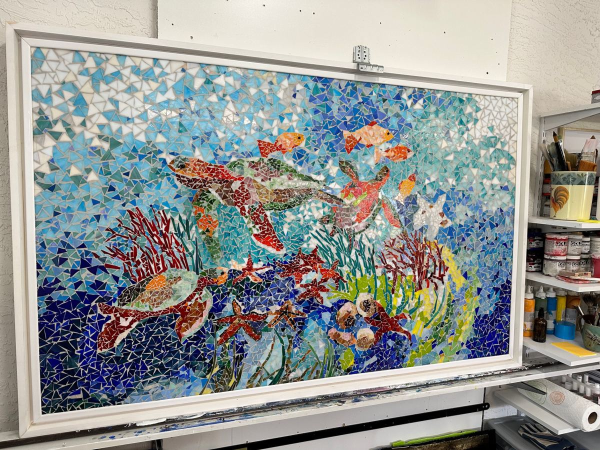 Glass mosaic at Lee Memorial Hospital, Fort Myers