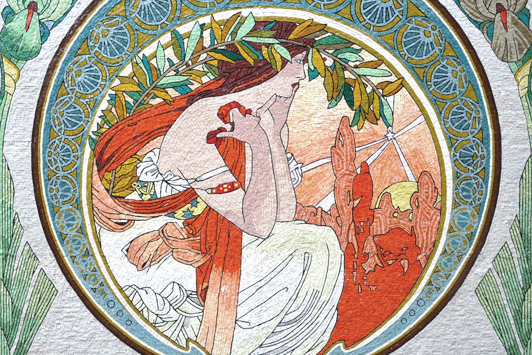 Smalti glass mosaic for a private residence near Moscow, Russia