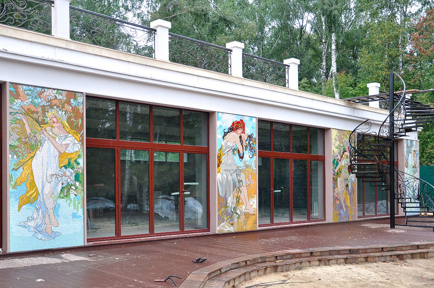 Smalti glass mosaic for a private residence near Moscow, Russia