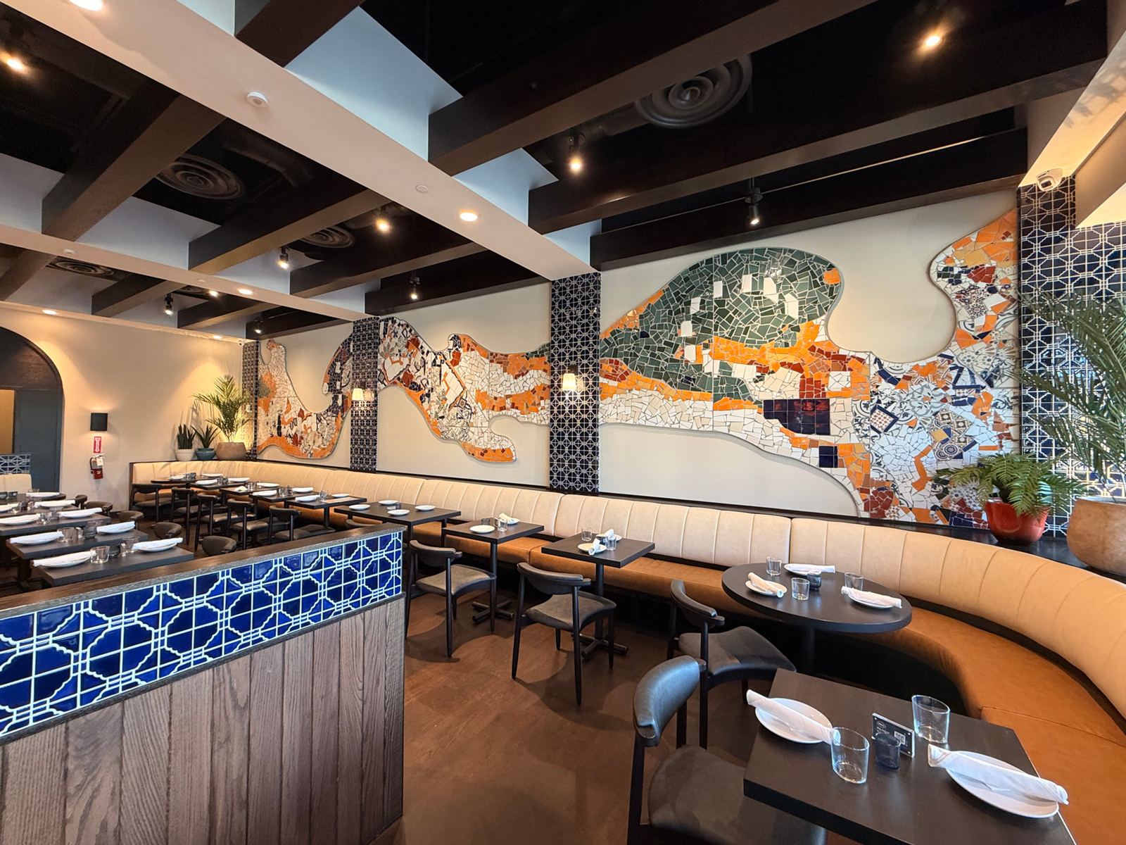 Custom tile mosaic project at Bulla Gastro Bar in Aventura, photo 8