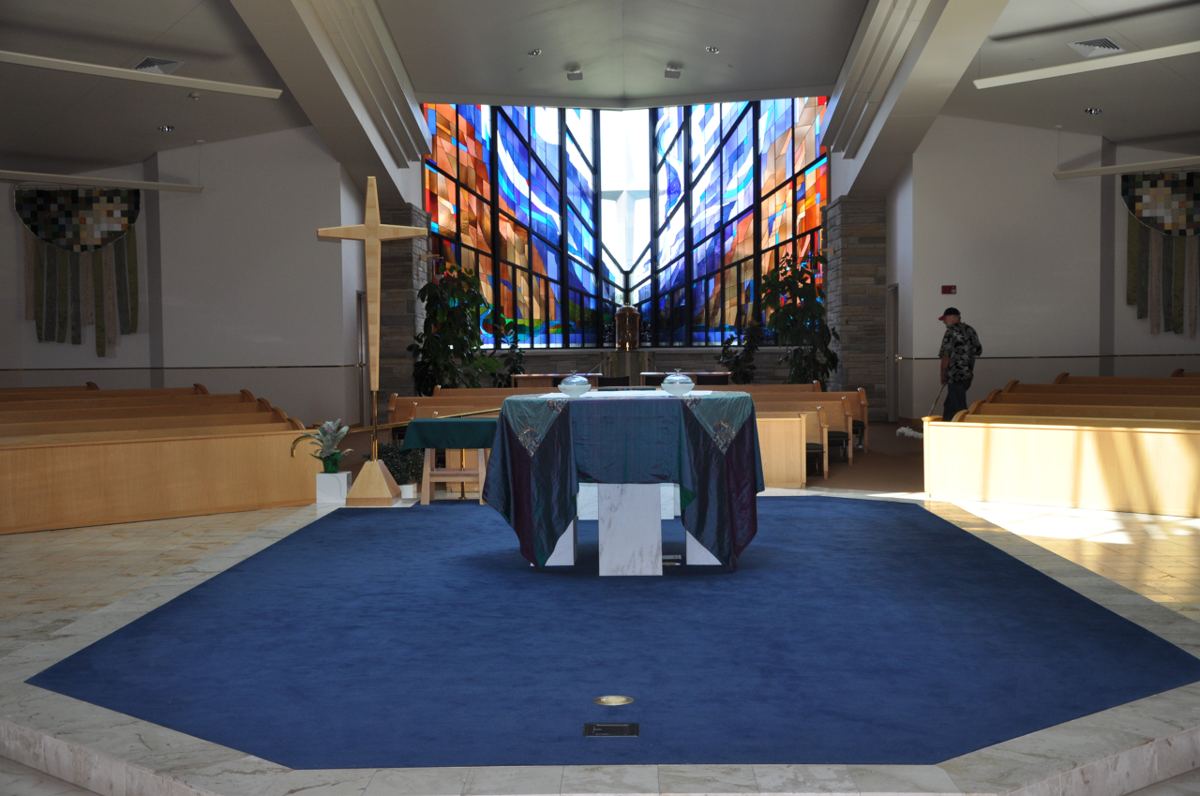 Stained glass at Immaculate Heart of Mary Church in Grand Junction, Colorado