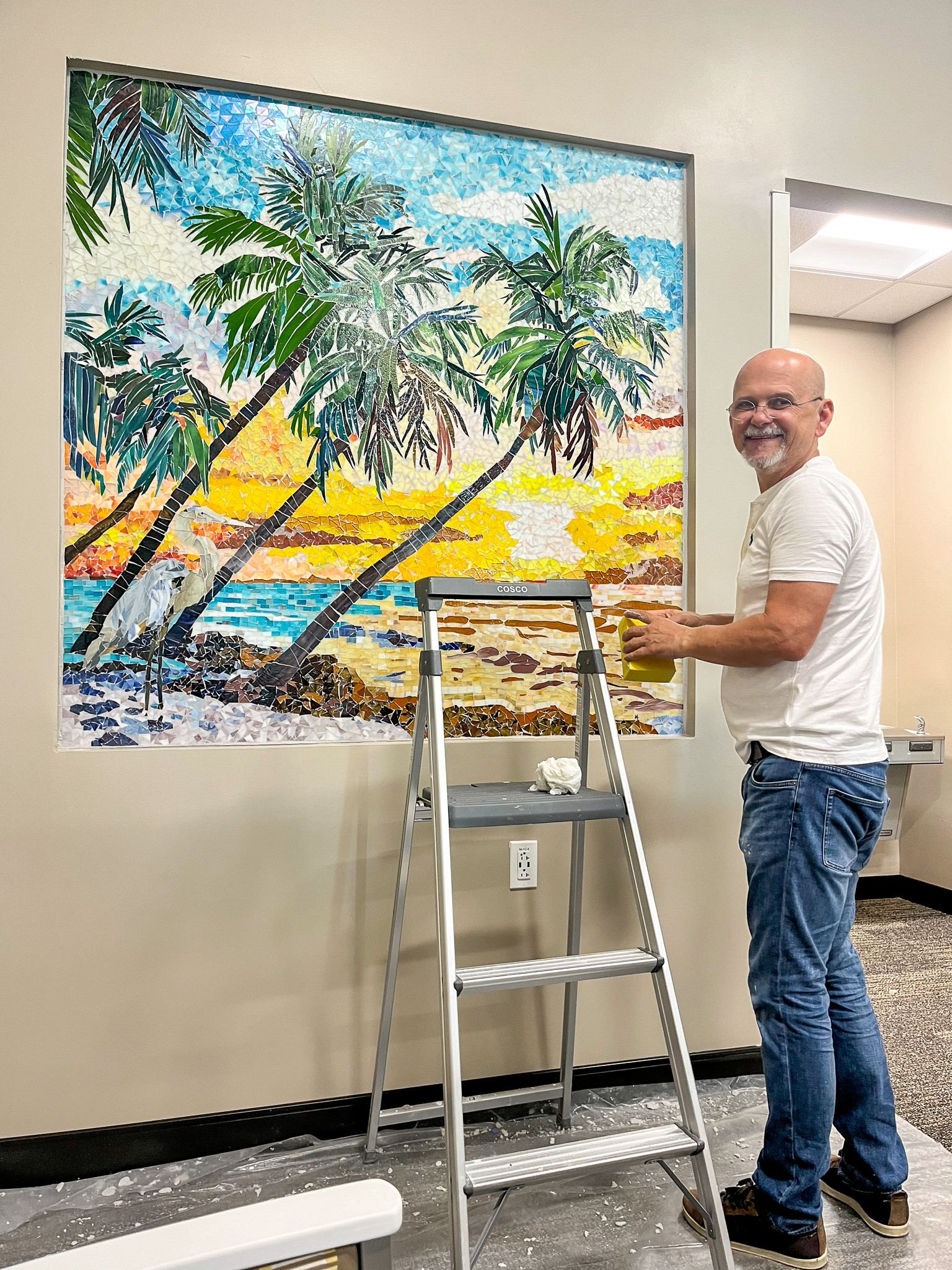 Glass mosaic at Surfside Outpatient Center, Cape Coral