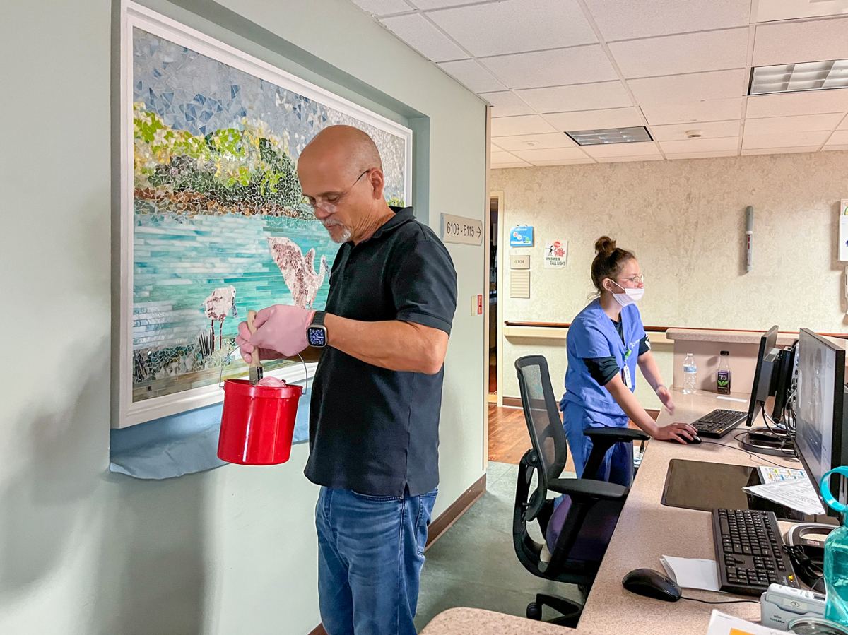 Glass mosaic at Lee Memorial Hospital, Fort Myers
