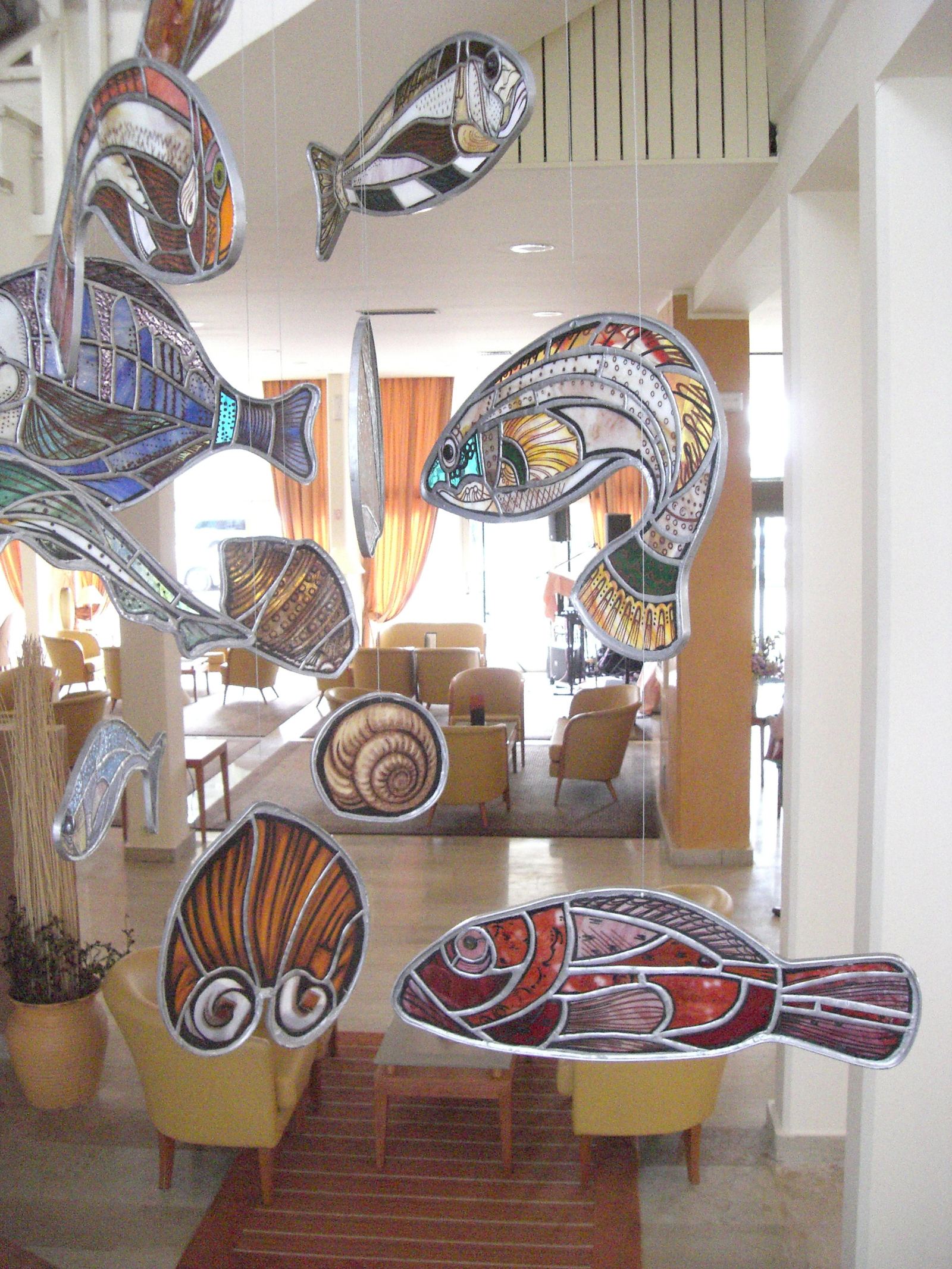 Stained glass at Hotel Melia Sol in Umago, Croatia, photo 10