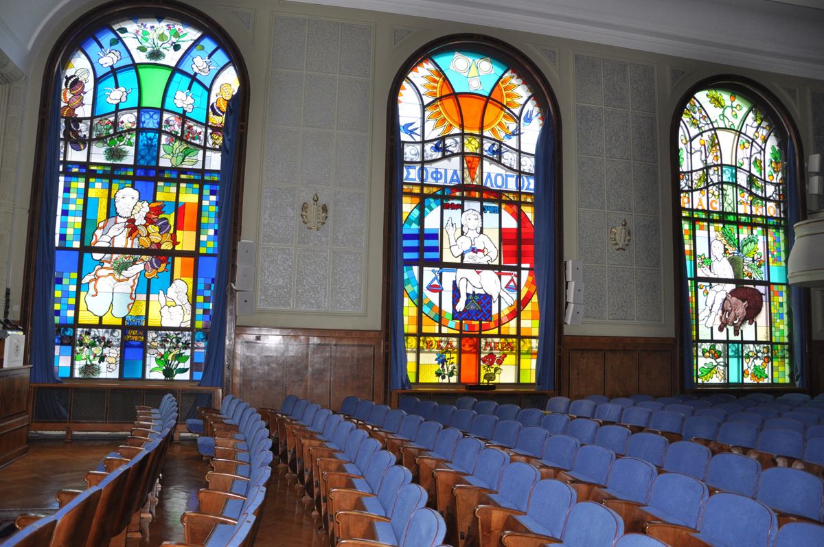 Stained glass at the Serbian Academy of Sciences and Arts in Belgrade, photo 6