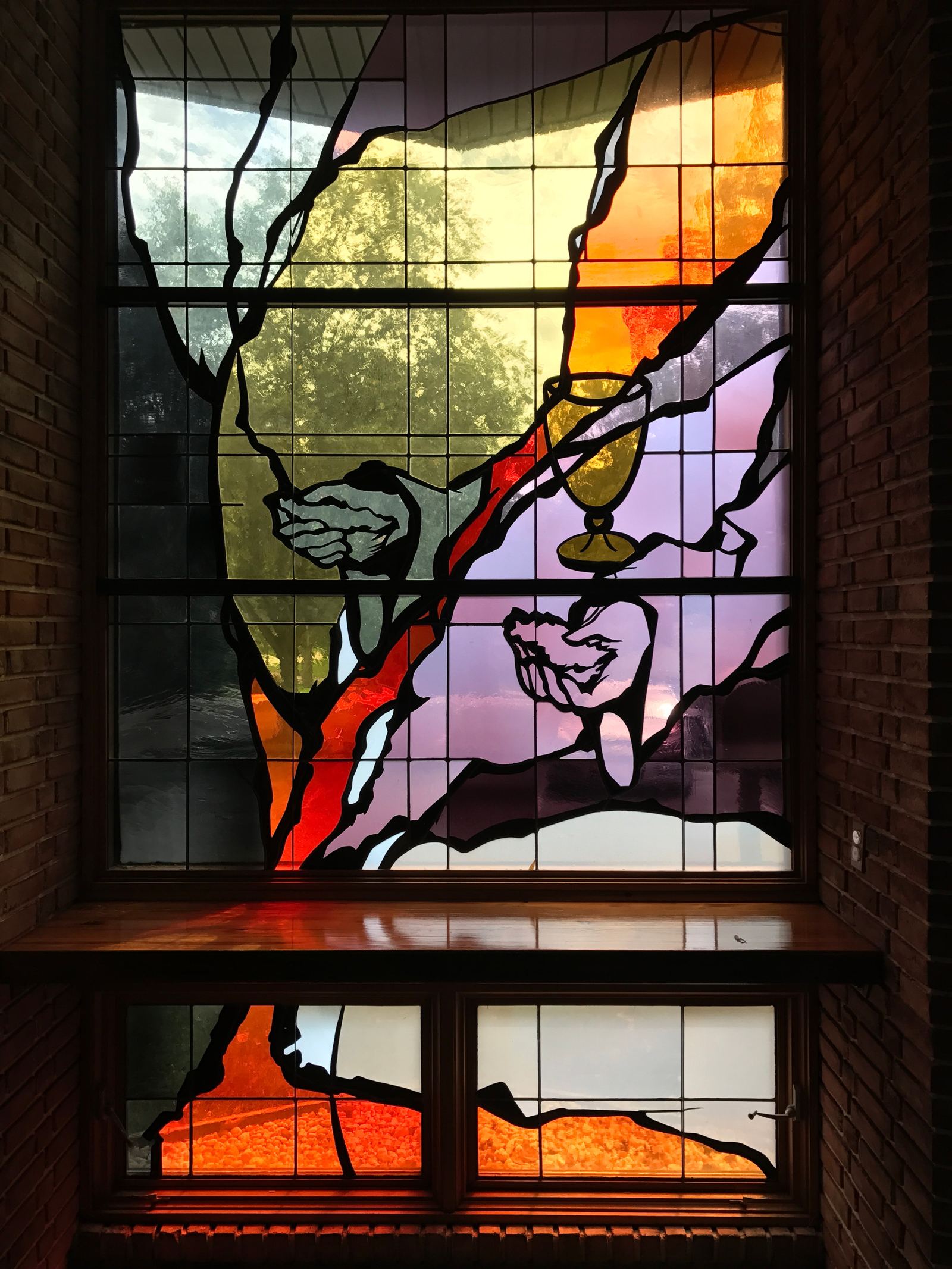 Stained glass at First Evangelical Lutheran Church in Ellicott City, Maryland, photo 5
