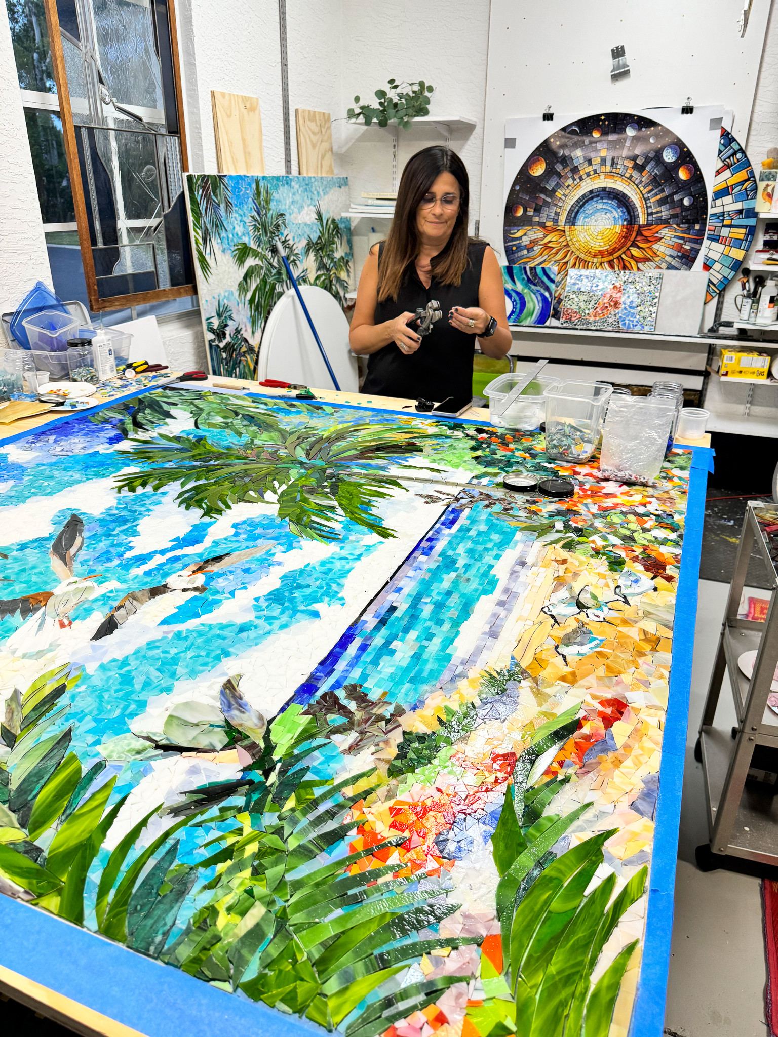 Glass mosaic at Surfside Outpatient Center, Cape Coral
