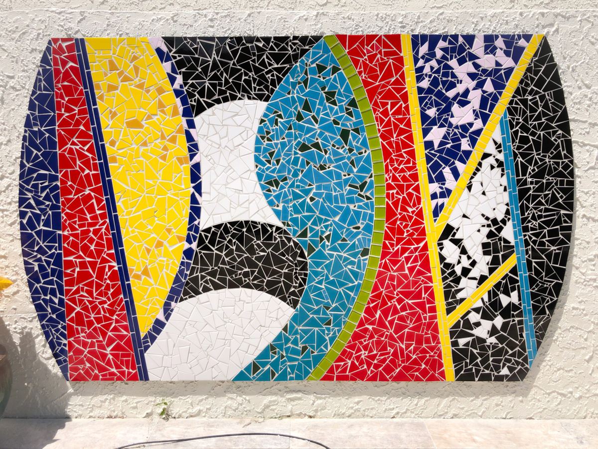 Mosaic wall at Pelican Bay in Naples, Florida, photo 4