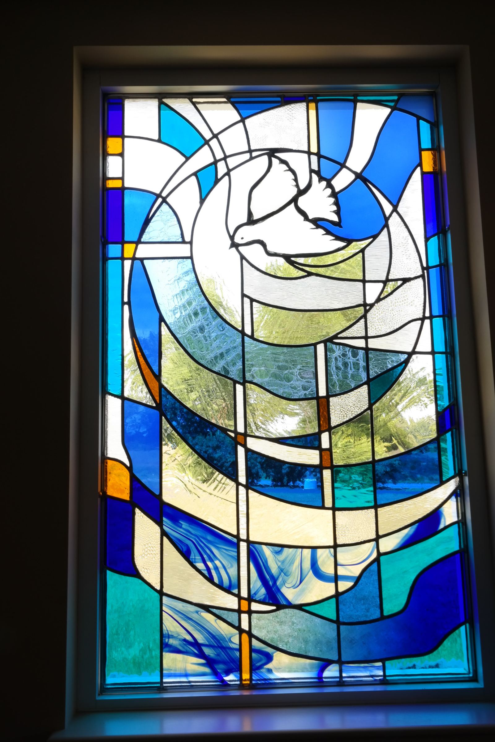 Stained glass at St. Joseph on Carrollton Manor in Frederick, Maryland, photo 2