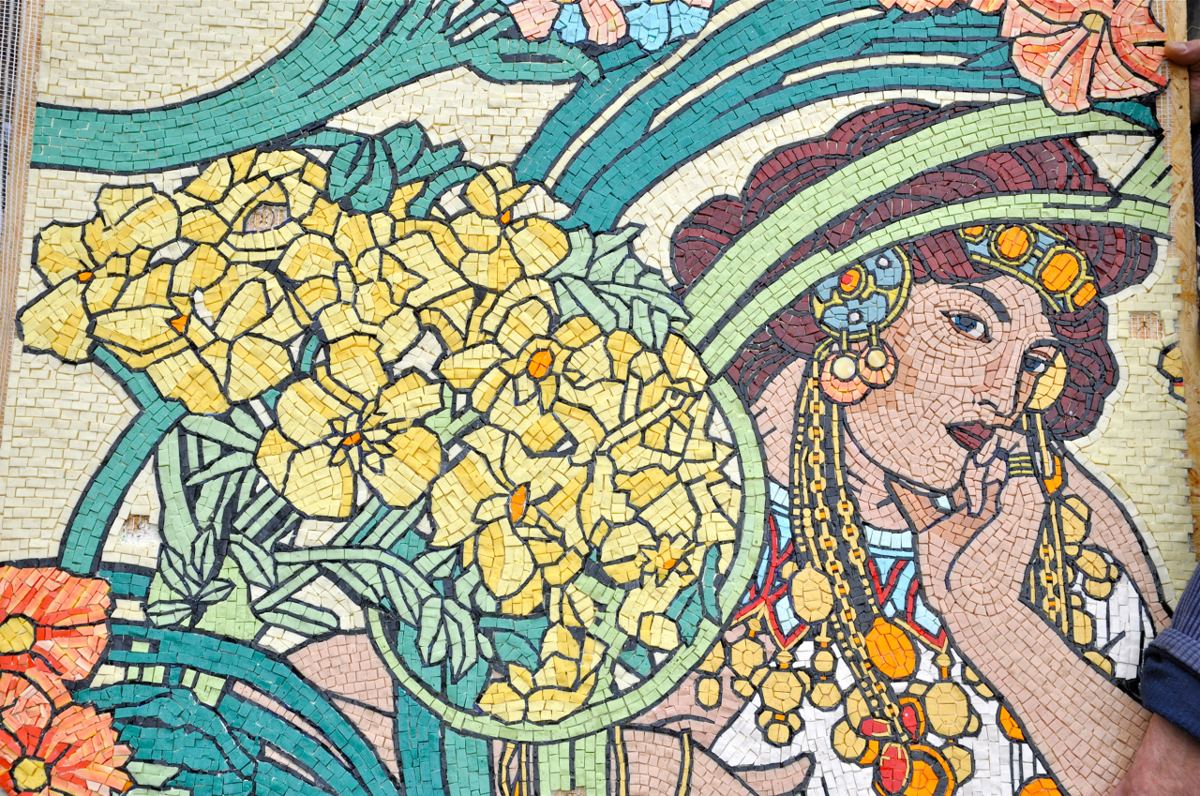 Smalti glass mosaic for a private residence near Moscow, Russia