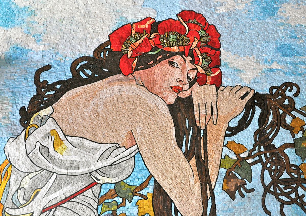 Smalti glass mosaic for a private residence near Moscow, Russia