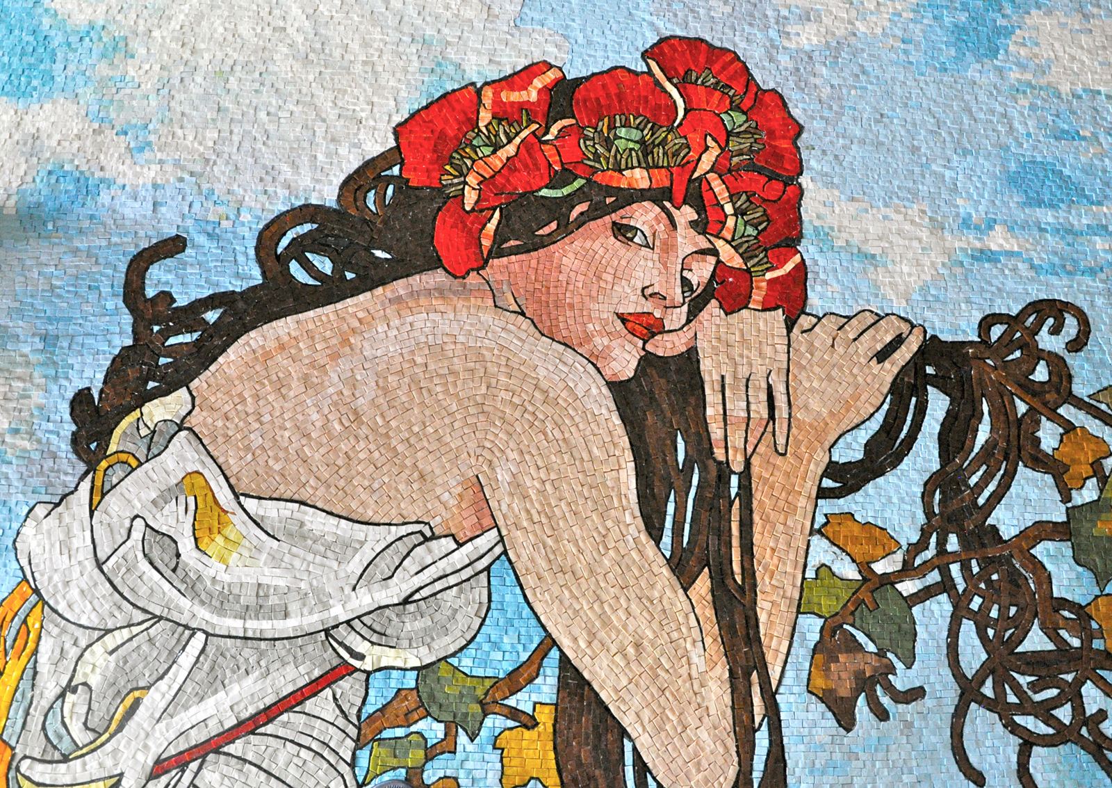 Smalti glass mosaic for a private residence near Moscow, Russia