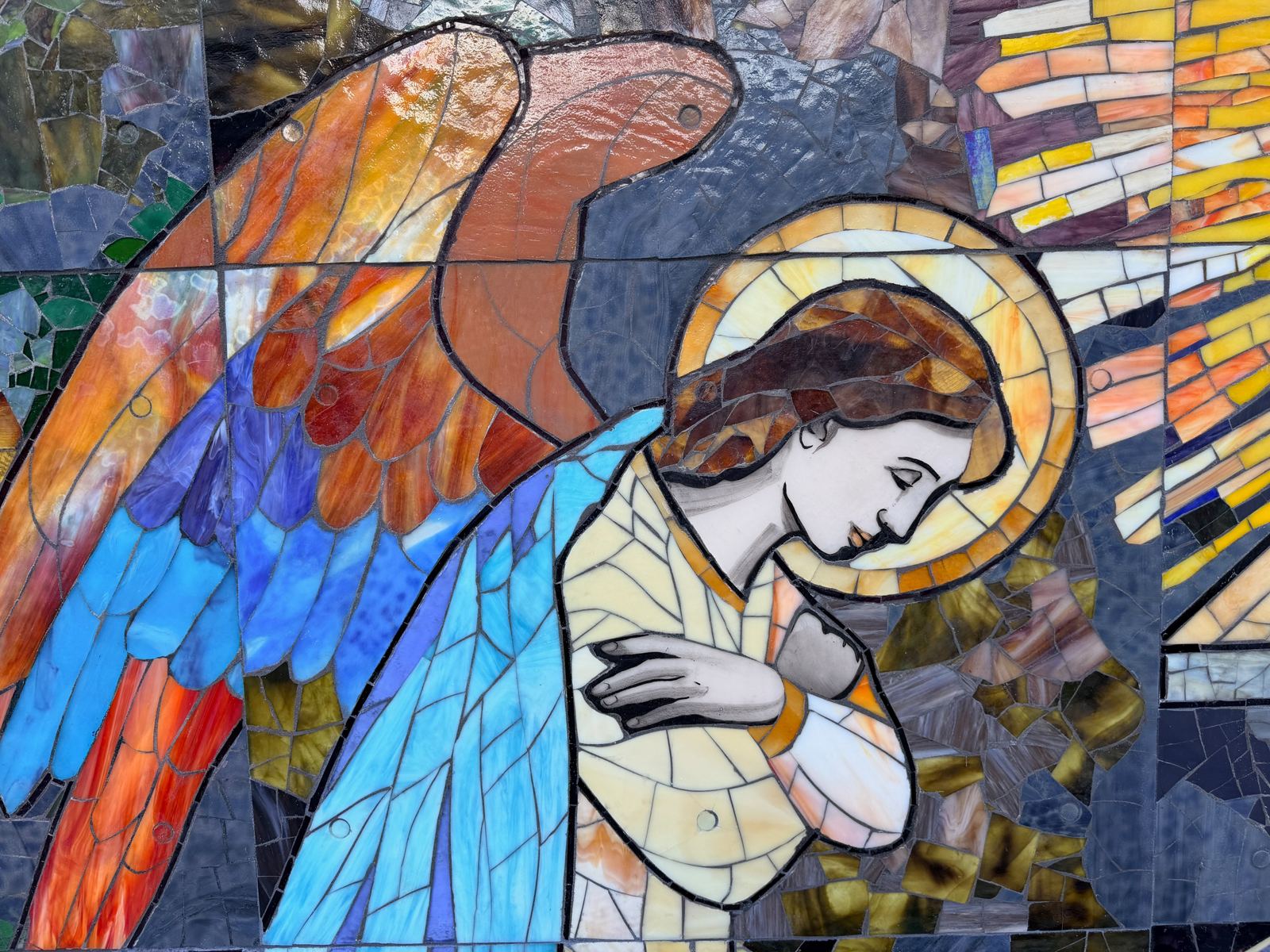 Resurrection of Christ glass mural project at St. Thomas More, photo 10