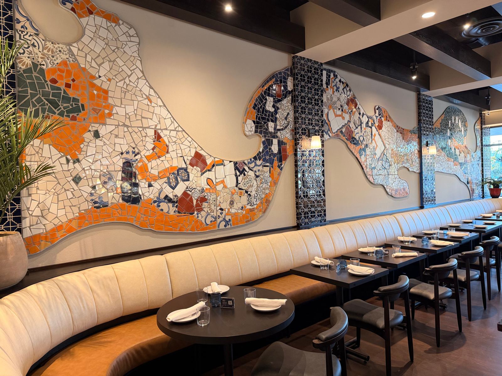 Custom tile mosaic project at Bulla Gastro Bar in Aventura, photo 3
