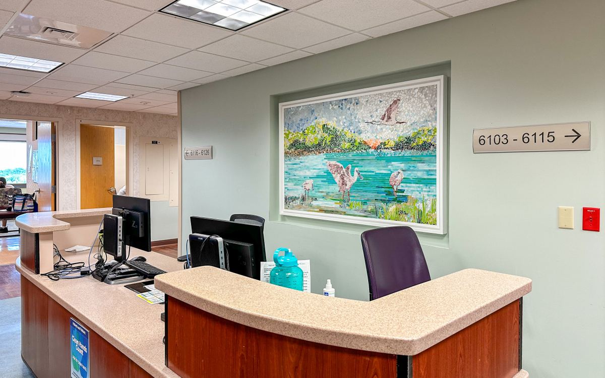 Glass mosaic at Lee Memorial Hospital, Fort Myers