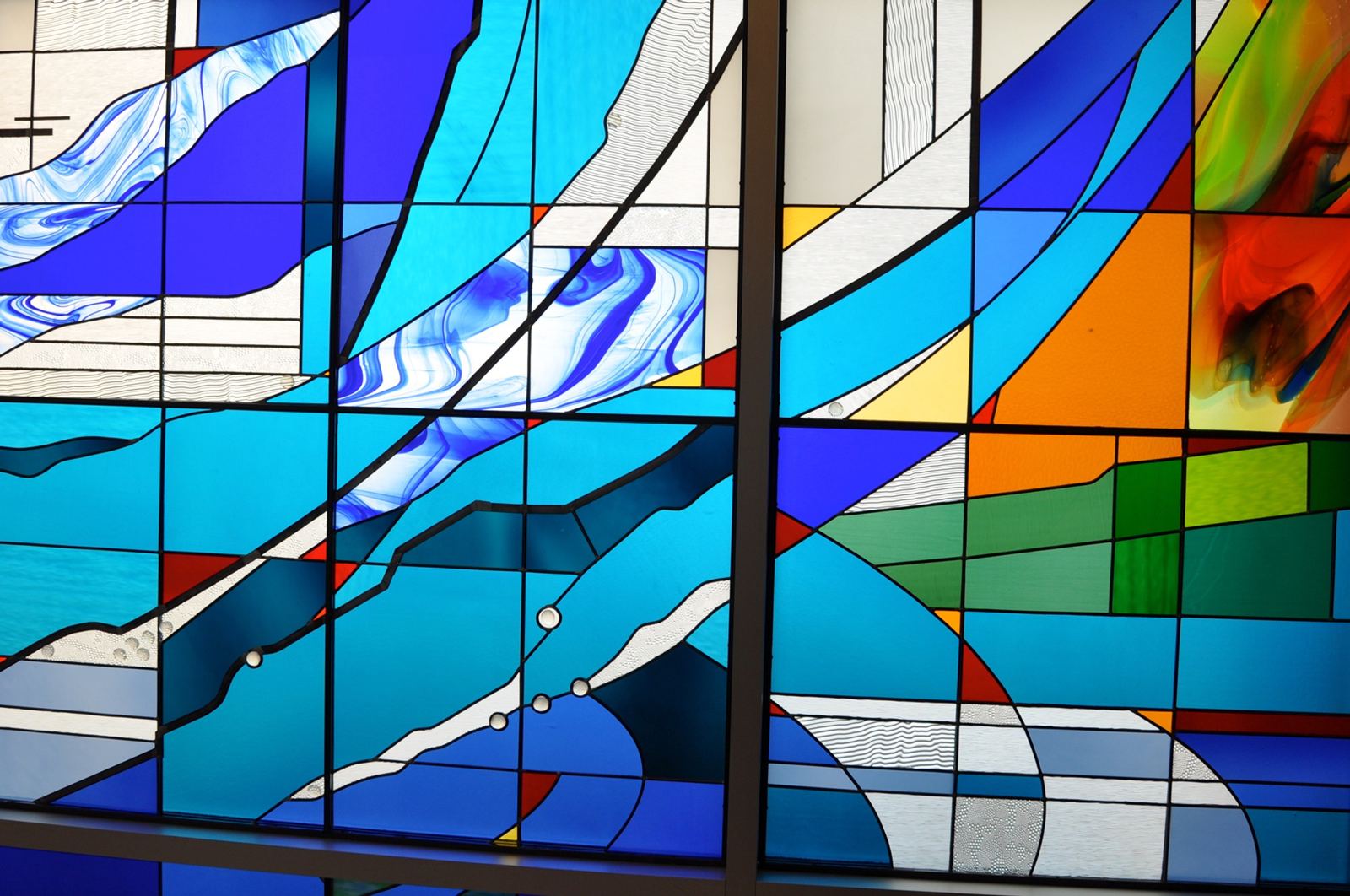 Stained glass at Saint Mary's Hospital in Grand Junction, Colorado, photo 4