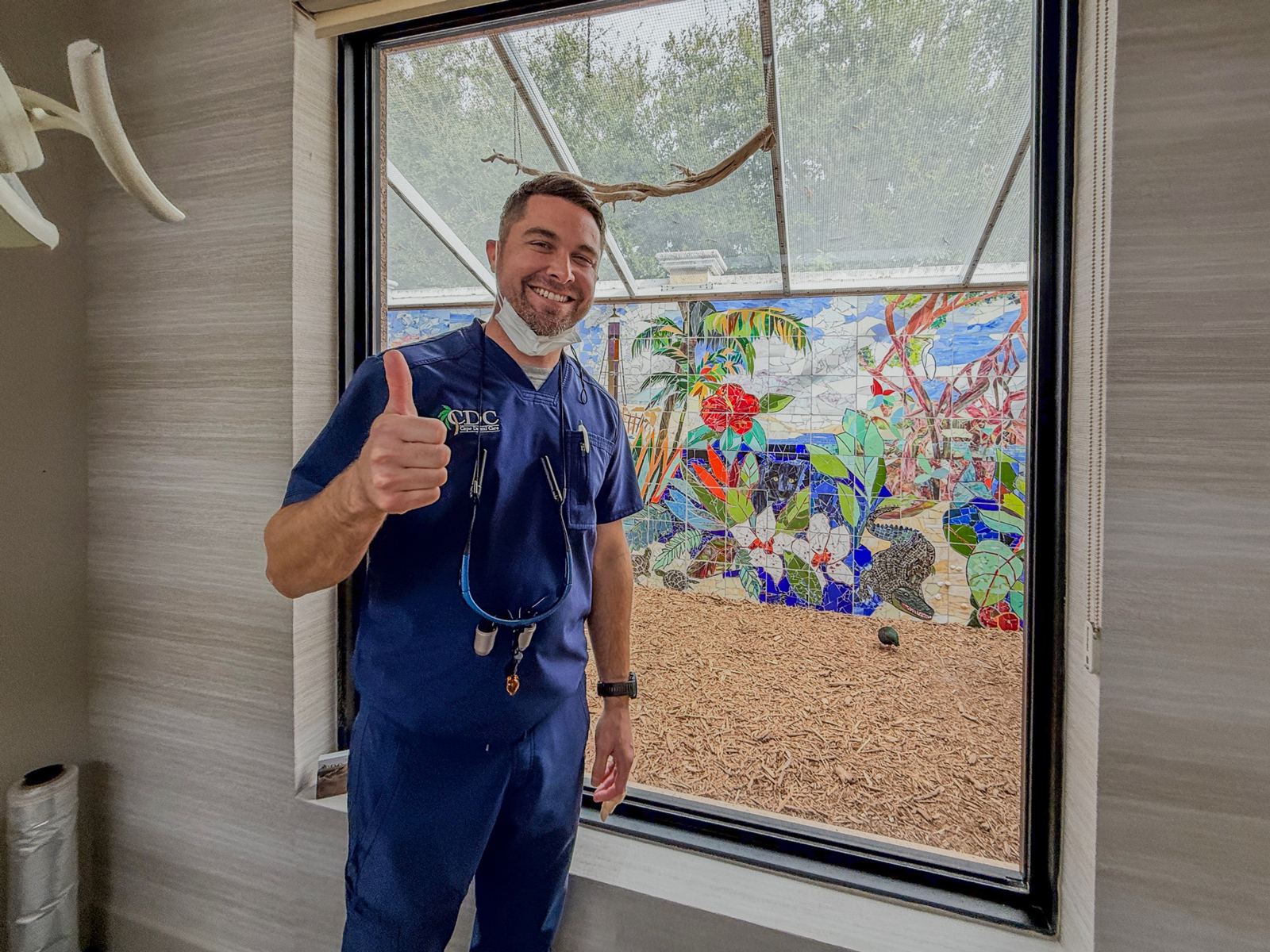 Sanibel Island glass mosaic project for Cape Dental Care, photo 35