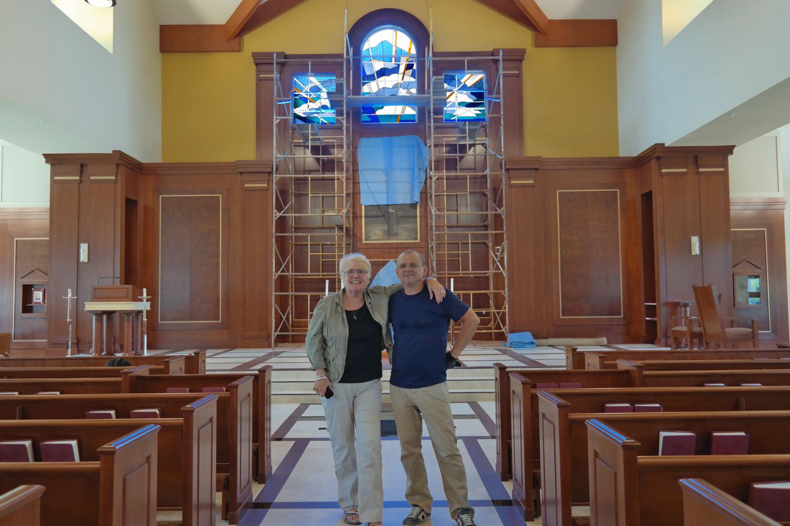 Stained glass at St. Joseph on Carrollton Manor in Frederick, Maryland, photo 1