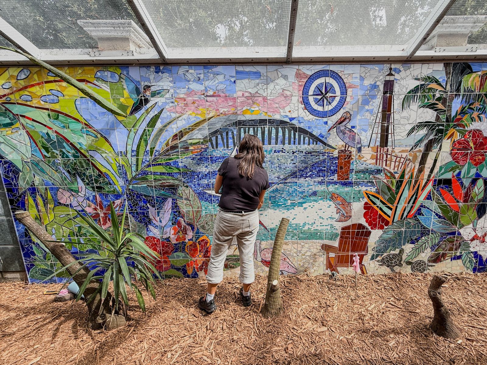 Sanibel Island glass mosaic project for Cape Dental Care, photo 19
