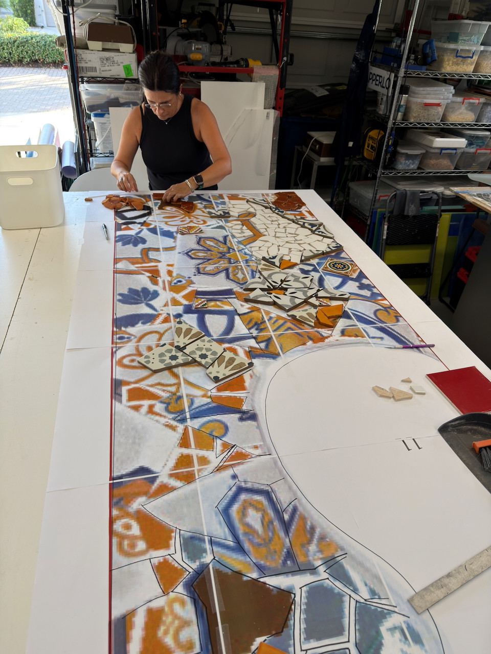 Custom tile mosaic project at Bulla Gastro Bar in Aventura, photo 22