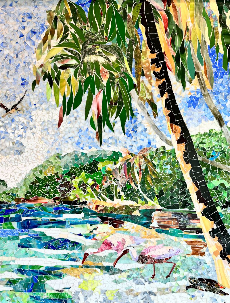 Glass mosaic at Surfside Outpatient Center in Cape Coral, Florida