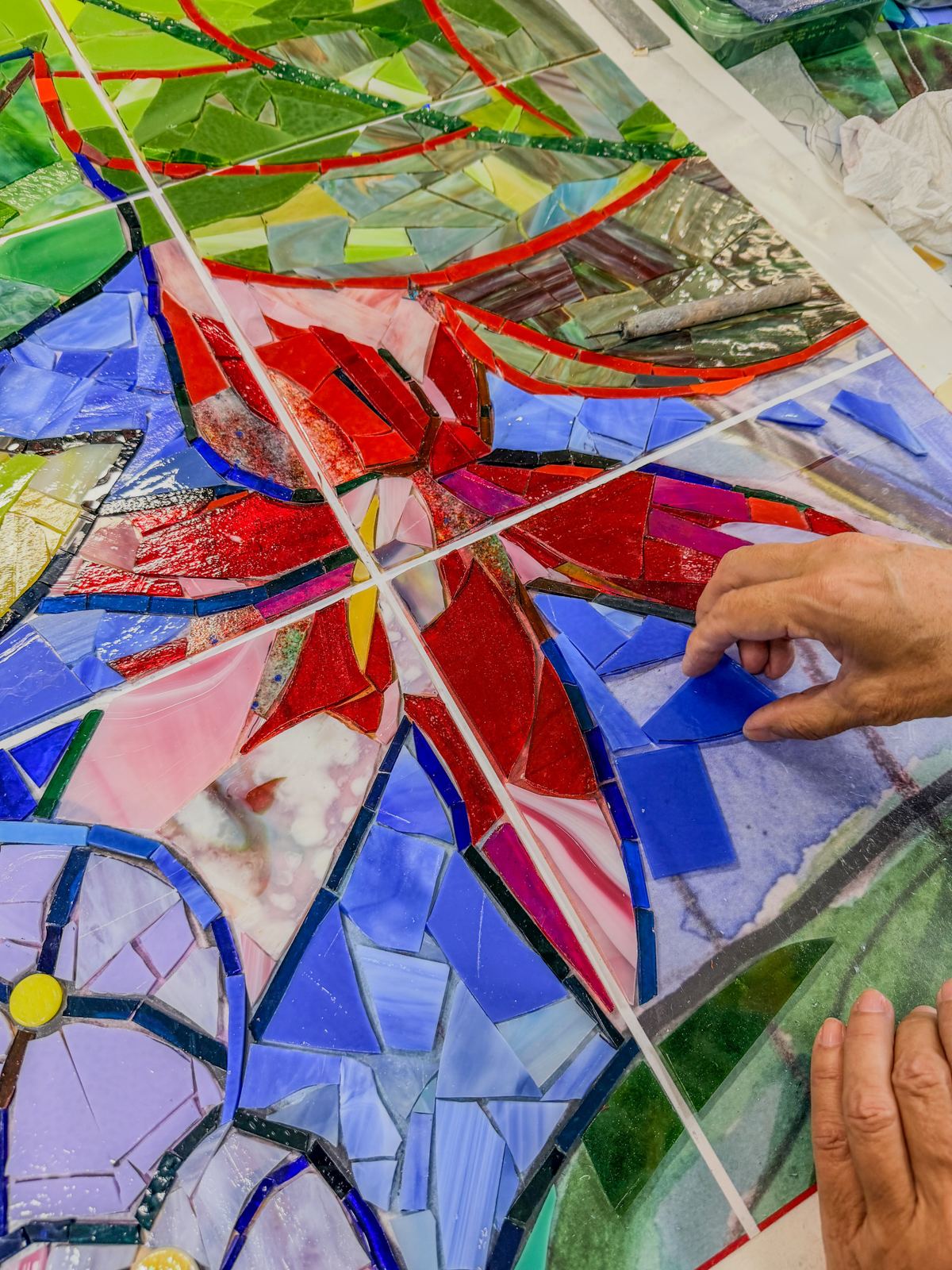 Sanibel Island glass mosaic project for Cape Dental Care, photo 16