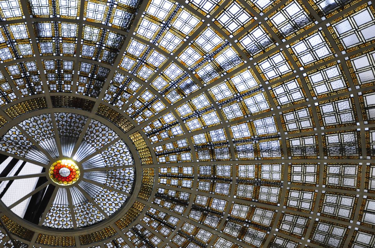 Alpha Bank stained glass dome, Belgrade, Serbia, photo 1