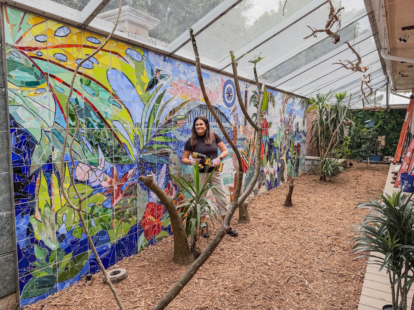 Sanibel Island glass mosaic project for Cape Dental Care, photo 2