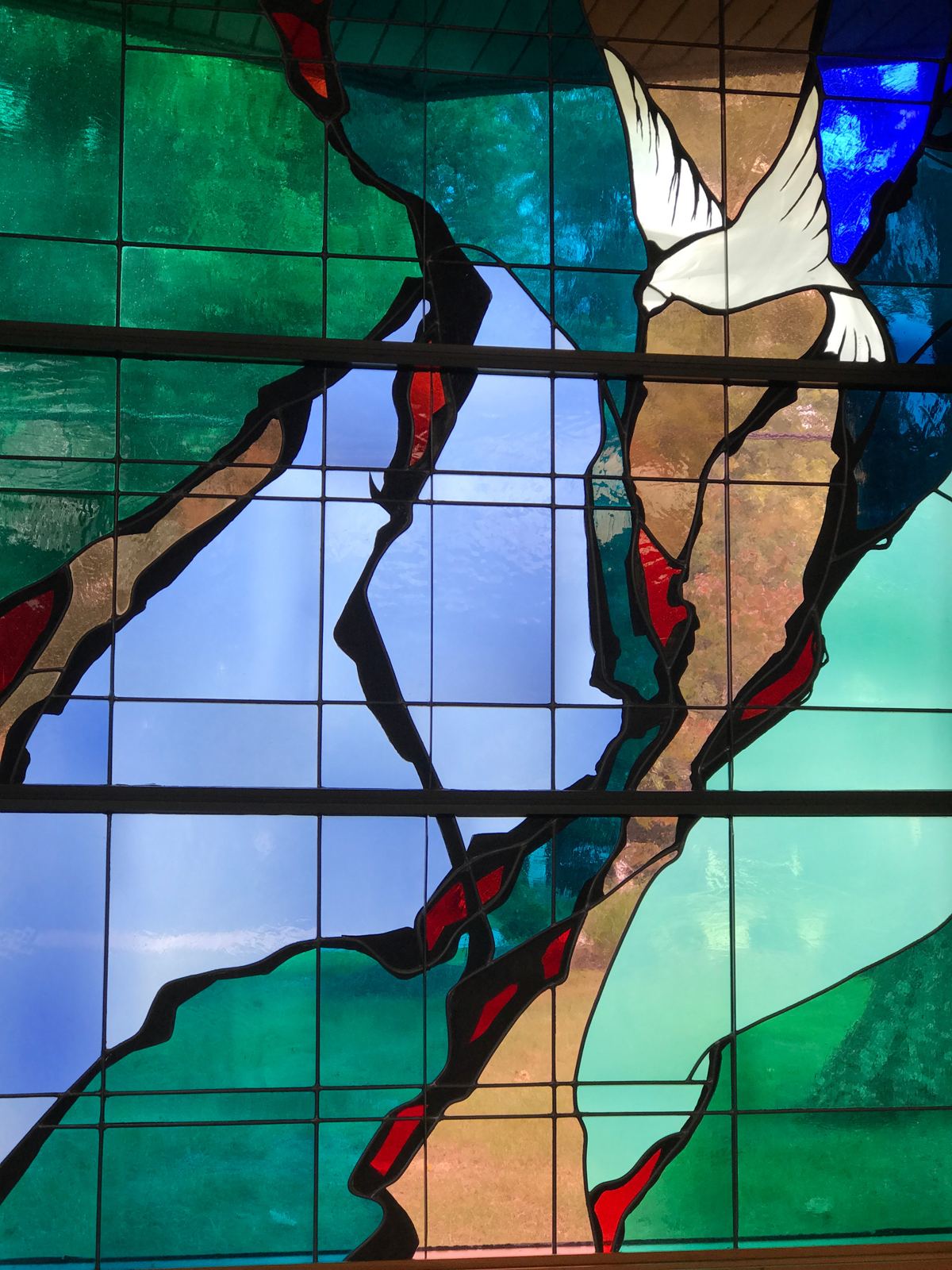 Stained glass at First Evangelical Lutheran Church in Ellicott City, Maryland, photo 6