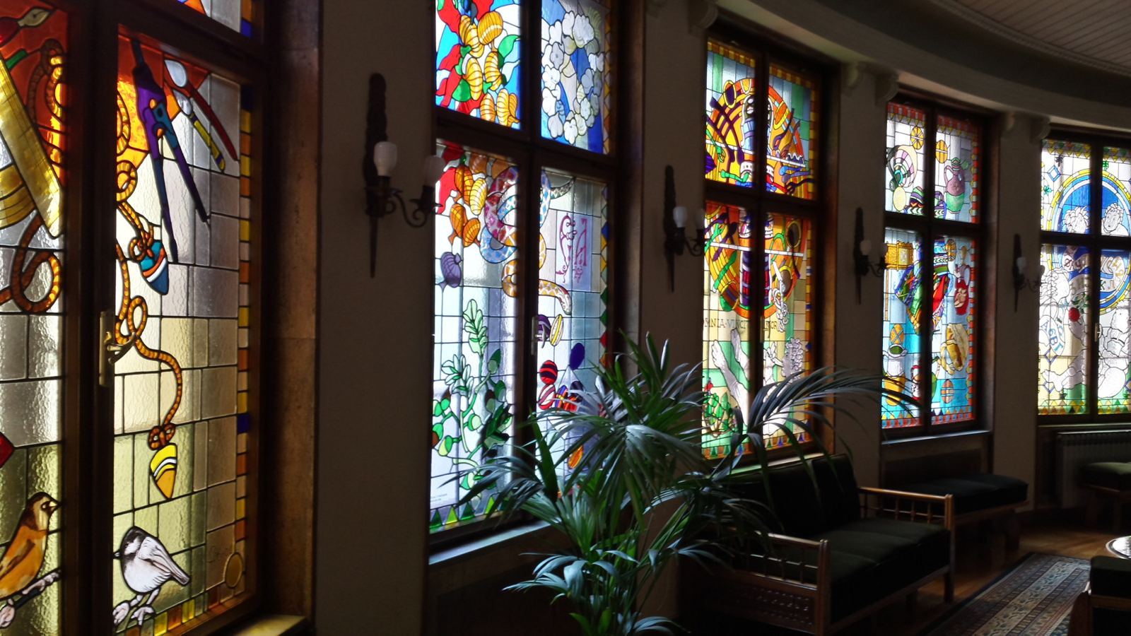 Stained glass at the Serbian Academy of Sciences and Arts in Belgrade, photo 14