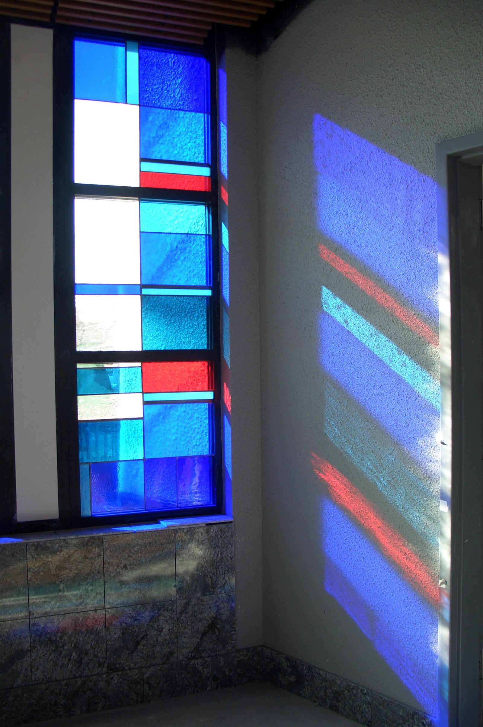 Stained glass at the Adoration Chapel of Risen Christ Church in Denver, photo 6