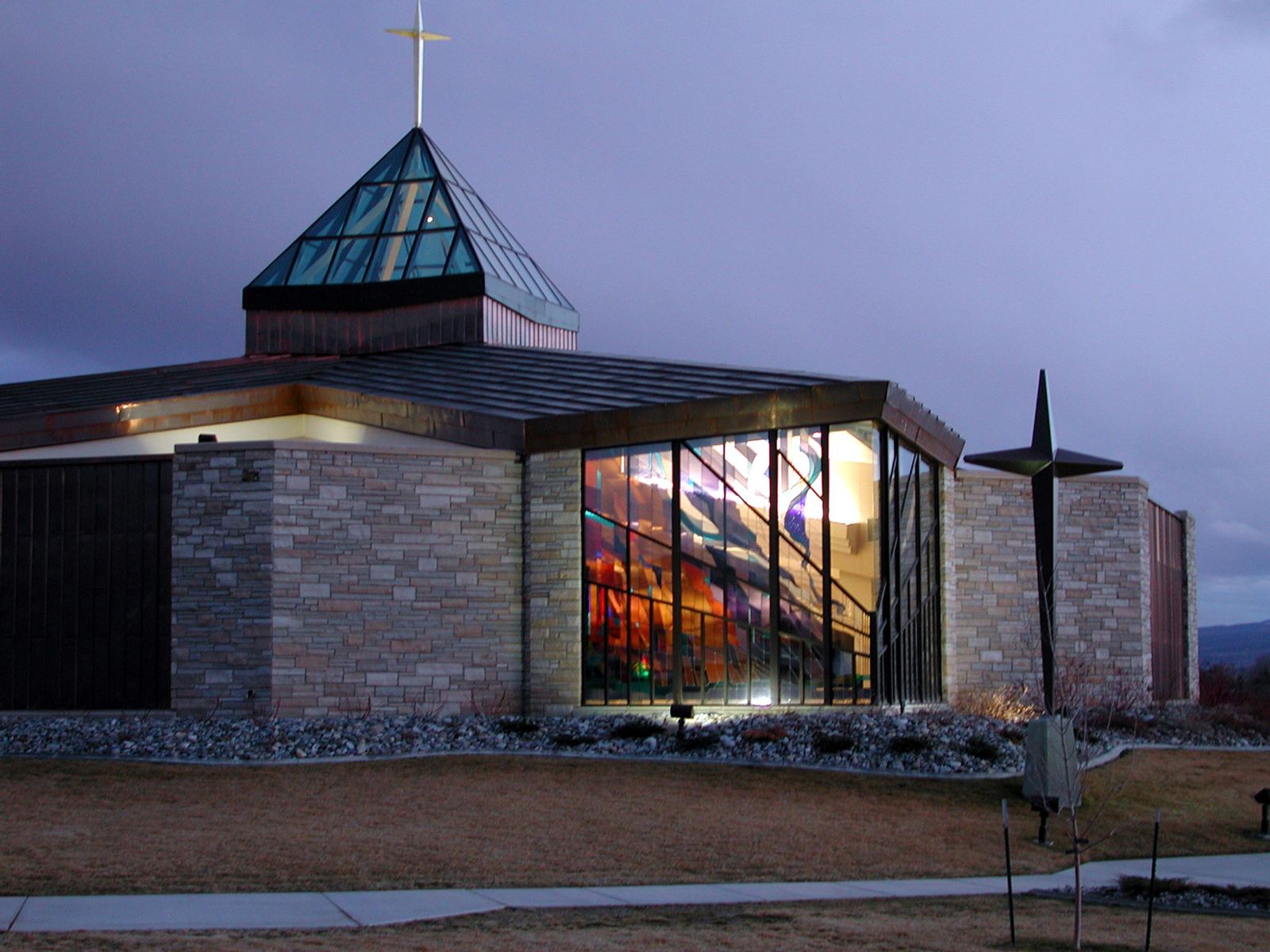 Stained glass at Immaculate Heart of Mary Church in Grand Junction, Colorado