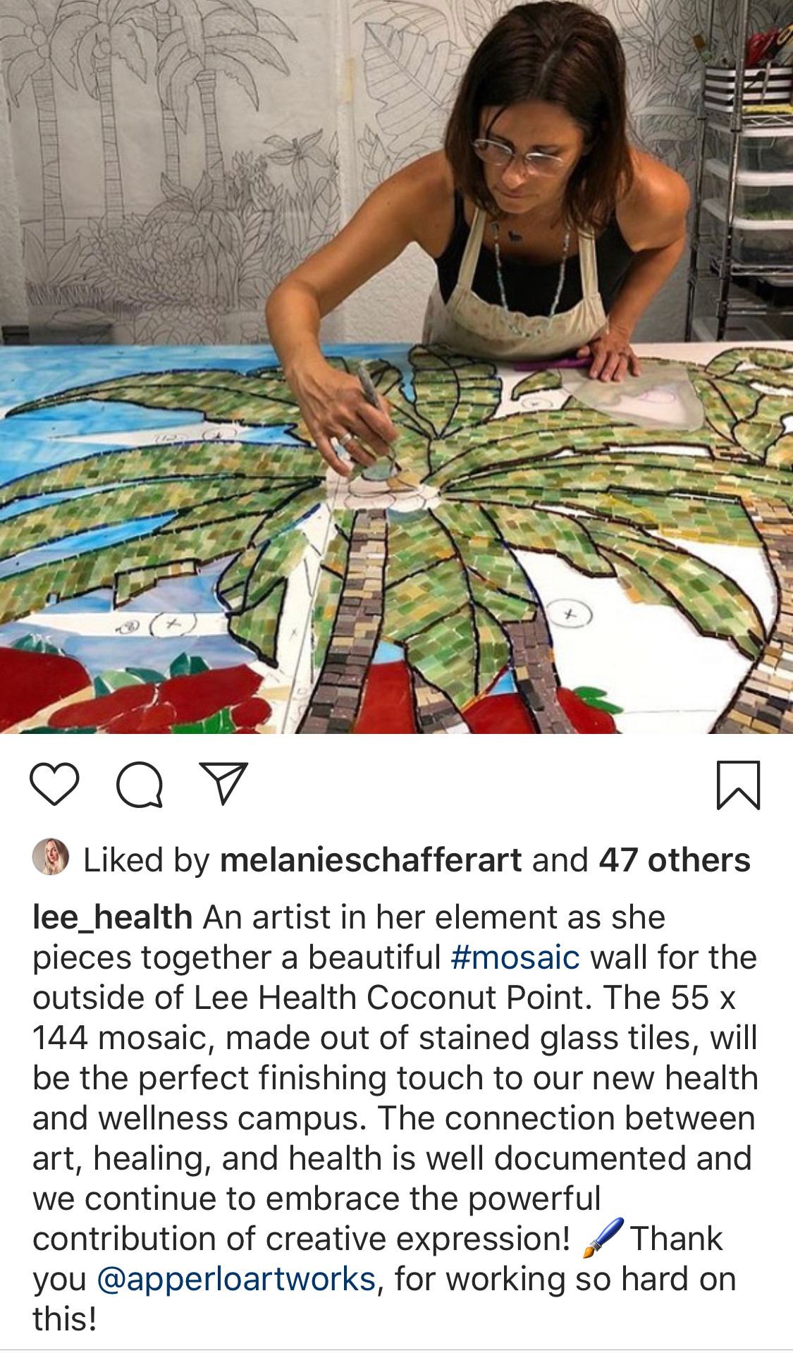 Glass mosaic at Lee Health Coconut Point in Estero, Florida, photo 10