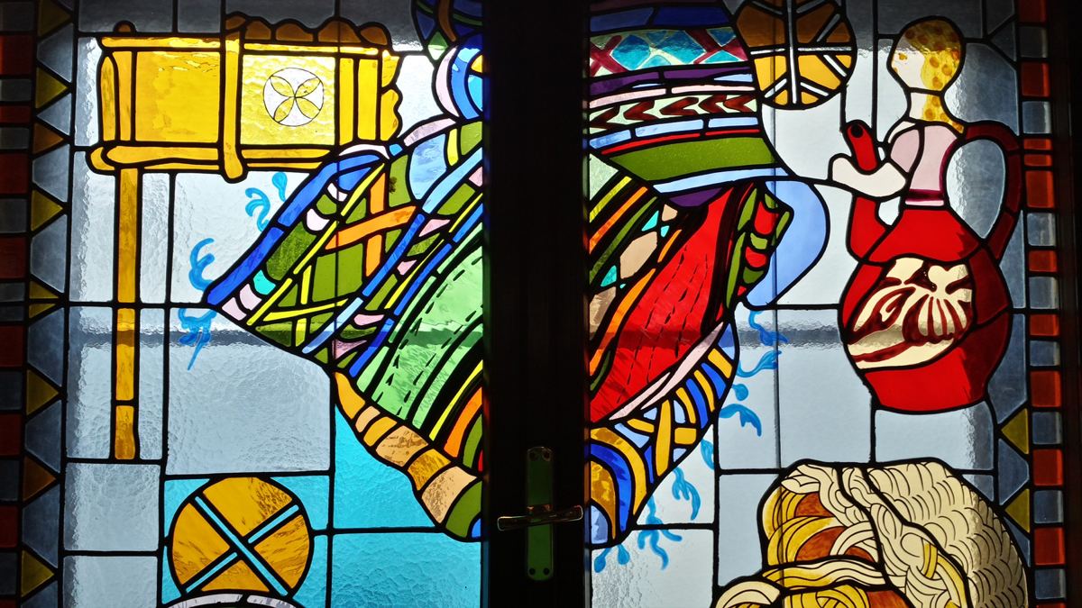 Stained glass at the Serbian Academy of Sciences and Arts in Belgrade, photo 23