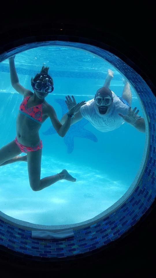 Glass mosaic in a residential swimming pool in Naples, Florida, photo 2