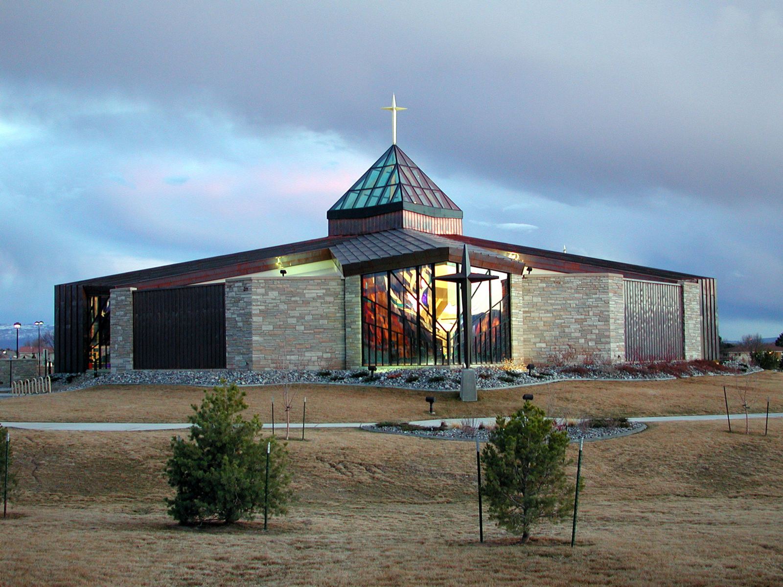 Stained glass at Immaculate Heart of Mary Church in Grand Junction, Colorado