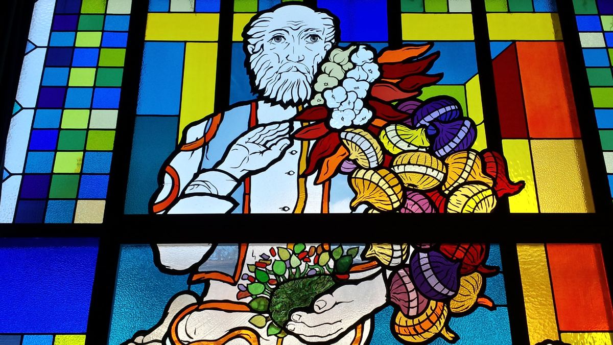 Stained glass at the Serbian Academy of Sciences and Arts in Belgrade, photo 8